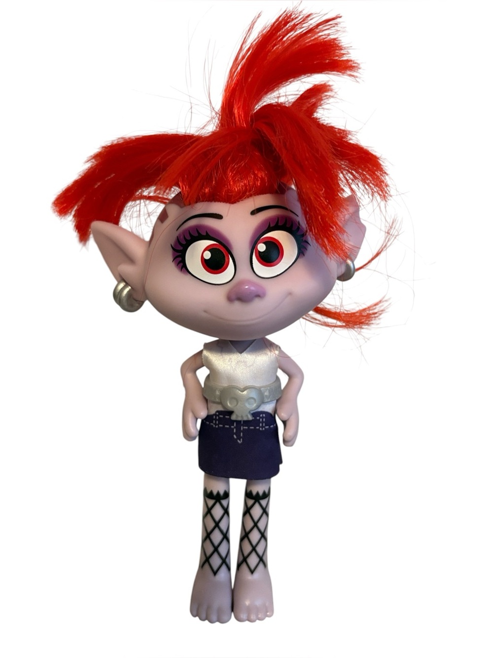 Dreamworks Trolls World Tour Stylin’ Barb Doll  Hasbro Red and Purple Multi 6”